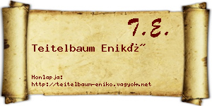 Teitelbaum Enikő névjegykártya